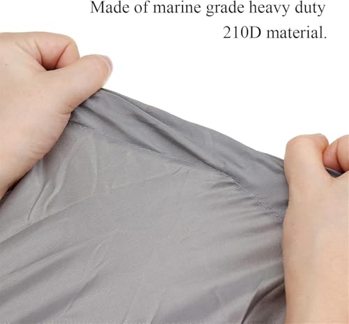 Housse de bateau grise 600D pour coque en V et remorquage - 4