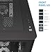 SAMA V60 Mid Tower PC Case, Curved Tempered Glass Panel, 7×120mm ARGB PWM Fans with Fan Hub, USB Type-C, High Airflow ATX PC Case for Case PC Gaming, Back-Connect Ready, 360mm AIO Support – Black