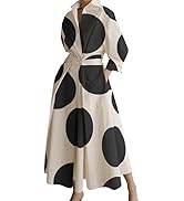 black and white polka dot dress amazon black and white casual dresses Berylove Women Black Polka Dot Dress White A Line V-Neck Midi Casual Dress, White Black Dot / US16