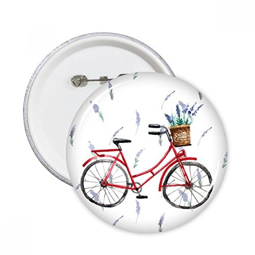 Pins aquarelle vélo et lavande pour personnaliser une veste en jean champêtre