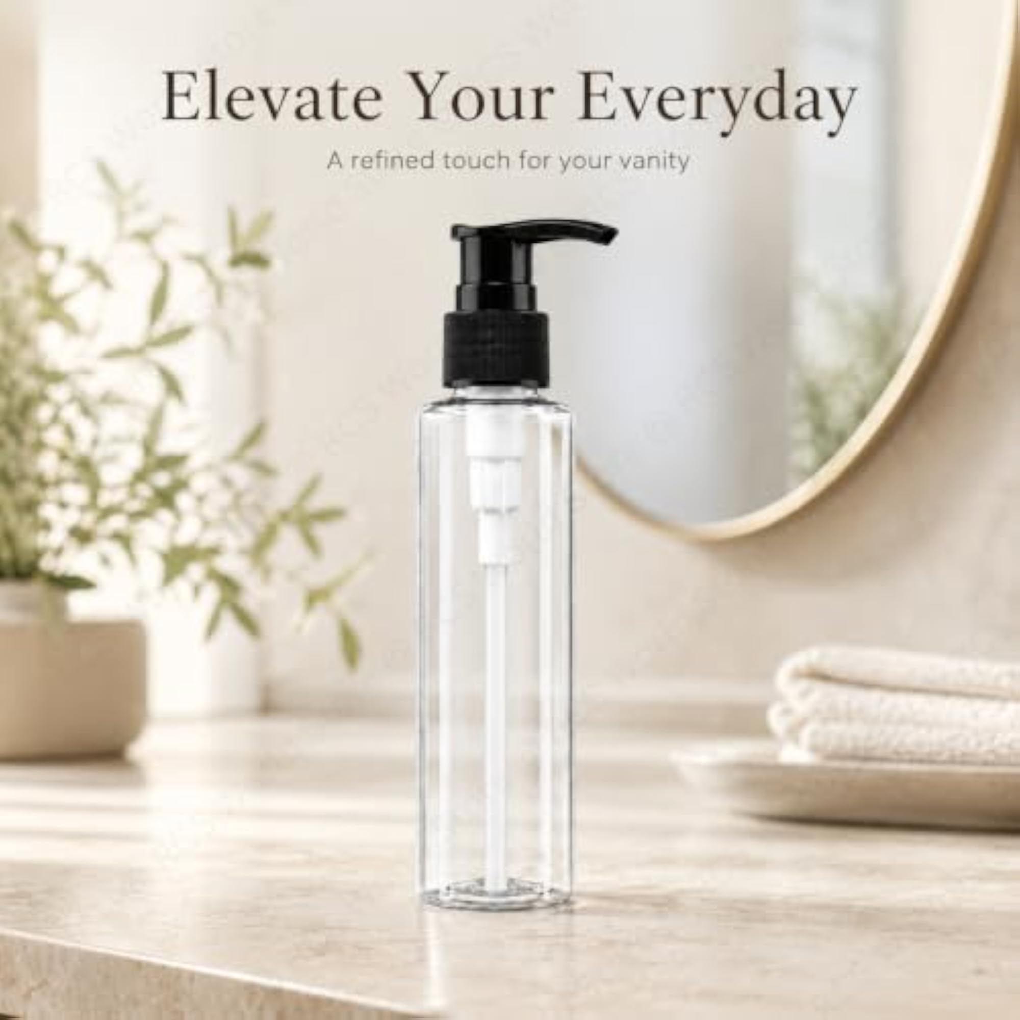 Pump Dispenser Bottle for Lotion & Shampoo, 120ml - 2Pcs