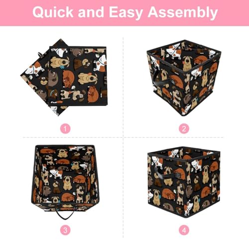 Boîte de rangement pliable en tissu pour chambre et dressing - 6
