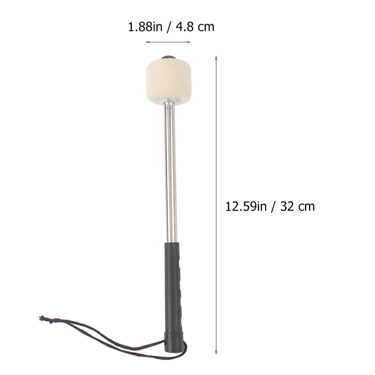 SUPVOX 2 piezas Baquetas de Fieltro de Lana para Bombo Mazos de Resistentes y Cómodos para Percusión Accesorios para Banda de