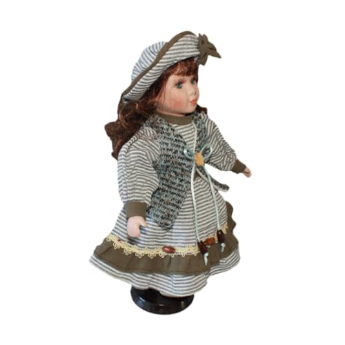 LeeQinersw Figura de Muñeca de Cerámica de Pie, Regalo Adorable para Estantería, Hogar, Sala de Estar