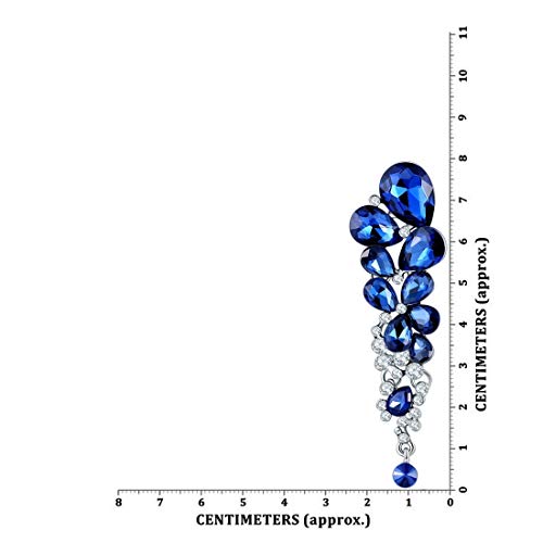 Yellow Chimes Earrings for Women and Girls | Multicolor Stone Crystal | Silver Tone Drops | Oval Shaped | Birthday Gift for Girls and Women Anniversary Gift for Wife