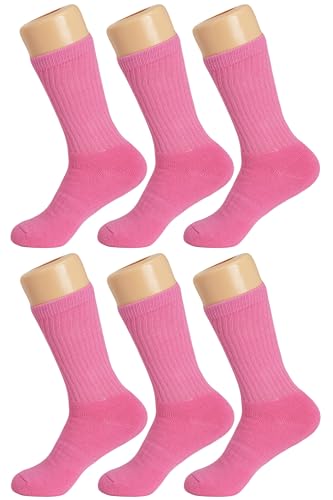 AWS/American Made Solid Cotton Cushion Crew Socks for Men Breathable Athletic Sport Socks