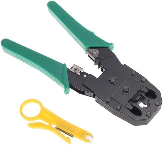 Orret Home 3’lü Modüler İrtibat Pensesi – 4P-4C, 6P-6C ve 8P-8C RJ11 RJ12 RJ45 Ethernet Kablo Jak Çakma Pensesi, Ağ ve Telefon Kablosu Sıkma Aracı-Kablo Soyucu Hediyeli-Asorti Renk