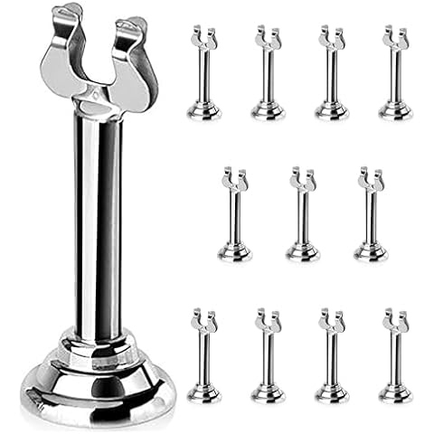 12PCS 3 inch Table Number Holders, Place Card Holders for Table, Classy Table Card Holder Table Picture Stands, Idea for Wedding,Banquets,Anniversary Party Cover