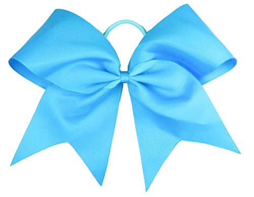Blue Bows Cheerleader Gifts, Softball Gifts, Cheer Bows Hair Ties-6