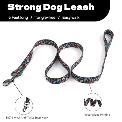 QQPETS Dog Harness Leash Set Adjustable Heavy Duty No Pull Halter Harnesses for Small Medium Large Breed Dogs Back Clip Anti-Twist Perfect for Walking by QQPETS - Image 4