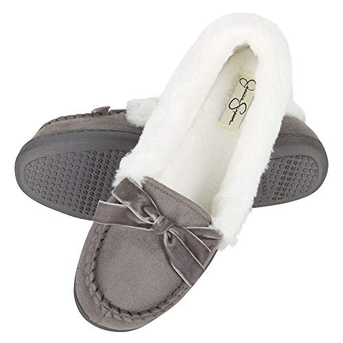 Jessica Simpson Women's Micro Suede Moccasin Indoor Outdoor Slipper Shoe3