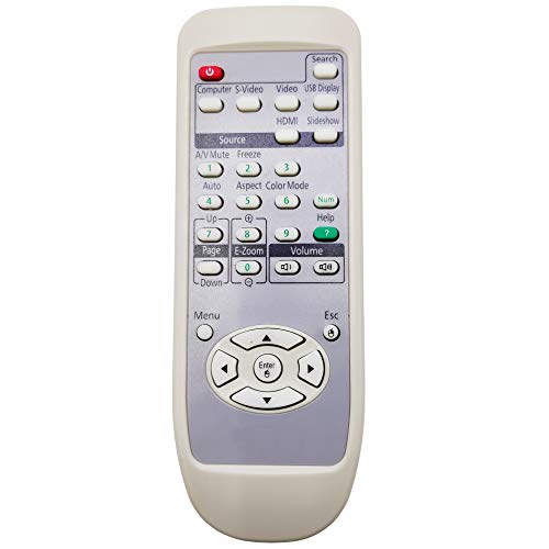 Image of 1491616 Projector Remote Control for Epson EX31, EX3200, EX51, EX5200, EX71, EX7200, EB-W6, EP700, EX70, PowerLite 826W+ / 84+ / 85+ / 92 /93 / 935W / 95 / 96W / S7 / S9 / W7 / X9 / W6 / Home Cinema 700