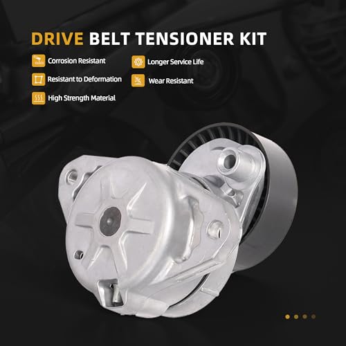 Image of Belt Tensioner and Idler Pulley Serpentine Belt kit for Mercedes-Benz C300 /E350 /ML350 /GLK350 /C230 2006-2011, 2722021419, 2722000270, 2722021019, A0039937296, A2722021419, A2722000270, A2722020000
