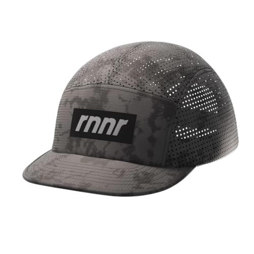 rnnr Pacer Hat Lightweight Breathable Quick Dry Performance Cap with Perforated Panels Adjustable Fit for Running Outdoor Smoked 58 cm Large/XL