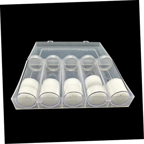 6 cajas redondas para almacenar monedas transparentes miniatura 5