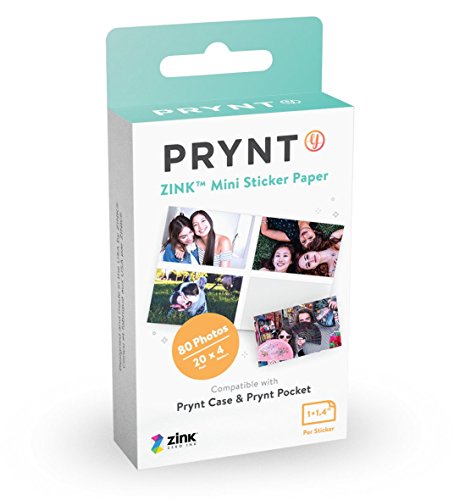 Prynt, .9 x 1.5 Mini Sticker ZINK Paper for The Prynt Pocket and Prynt Classic Instant Photo Printer - 20-pack (PP00009)