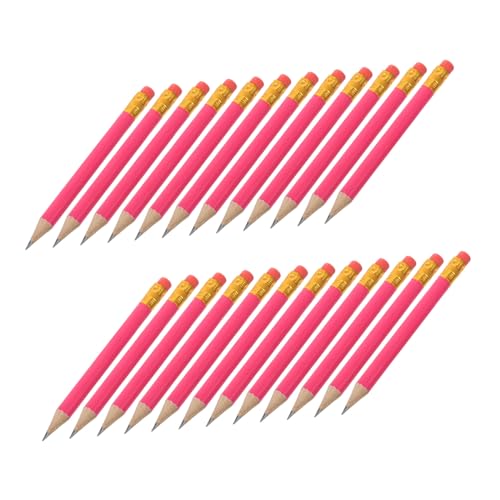Mobestech 72個ミニ筆 消しゴム付き 小型ピンク ゴルフ用 スコア記録 学校用 向け 書きやすい描画用筆記具