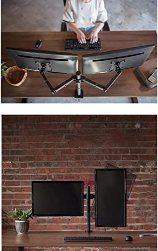 WE-CLEVER-Heavy-duty-Dual-monitor-stand-Mount-Height-Adjustable-desk-C-clamps-Mounting-holes-Full-motion-Tilt-Swivel-Monitor-Arms-For-13-30-inches-computer-screens-20kg-Each-arm