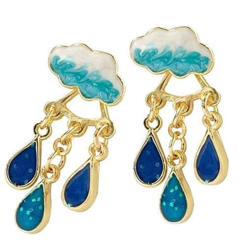 Sophisticated Cloud and Droplet Crystal Earrings Perfect for Dates and Event