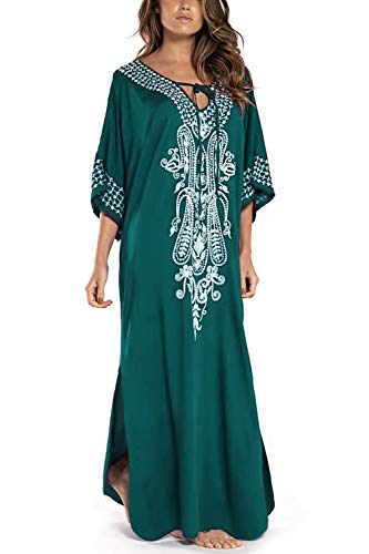 Kaftan de algodón holgado talla grande contra el calor para mujer