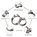 Proster Stepless Single Ear Hose Clamp Crimper - Hose Clamp Crimper Tool with 150pcs 6-31.6mm 304 Stainless Steel Cinch Clamp Rings