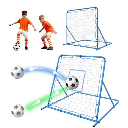 PeacefulHues Soccer Rebounder Net, Adjustable Multi-Sport Rebounder Net for Passing Throwing and Ball Control, Practice Nets for Baseball, Volleyball Bounce Back Trainer Equipment for Backyard 4x4 Ft