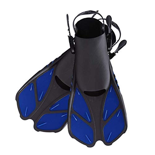 Snorkel Aletas, Patas de Rana Ajustable para bucear Buceo Hombres Mujeres Niños Abierta talón de Natación Aletas Aletas cómodo
