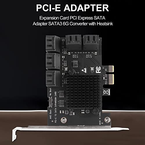 Tarjeta de expansión PCIe X1 a SATA 3.0 controlador de discos SSD con convertidor SATA3 de 6Gbps 5