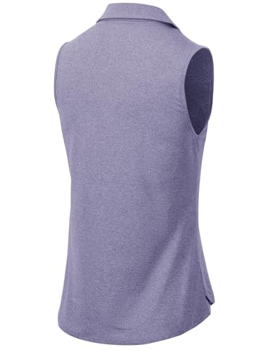 Image of BGOWATU Women's Sleeveless Golf Polo Shirts Collared V Neck Tennis Tank Tops UPF 50+ Quick Dry Lightweight
