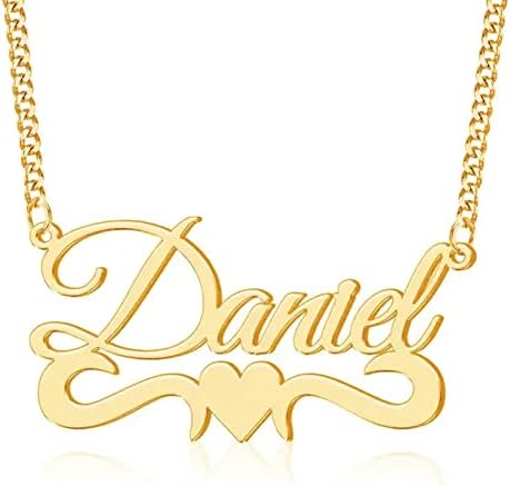 ITESSY Personalised Name Necklace Custom Name Jewellery Customised Dainty Pendant Birthday Christmas Gift for Women Teen Girls, Custom Made with Any Names Necklace, Silver/Gold/Rose Gold