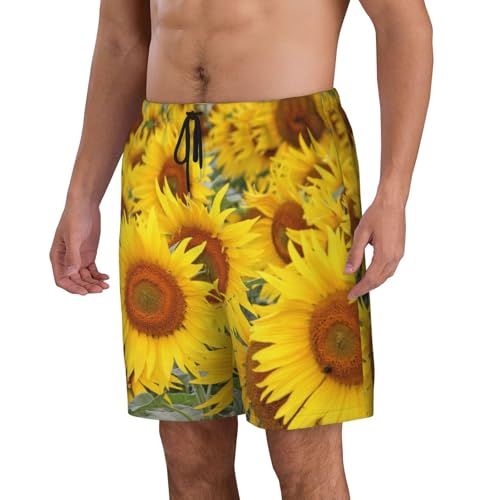 Men's Beach Shorts Flower Plant Summer Mens Swim Trunks Board Shorts with Pockets Swimwear Bathing Suits2