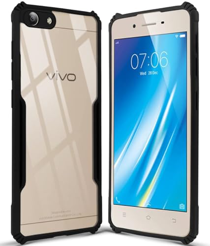 Image of Jkobi Back Cover Case for Vivo Y53 (Shockproof with Polycarbonate Clear Panel | Professional Black)