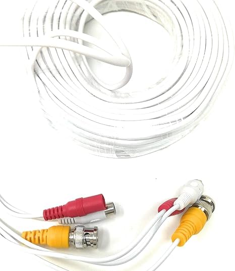SQUADO Cavo Da 30 Metri Per Telecamere Audio Video Ahd Di 1080P, RCA, BNC E Alimentazione