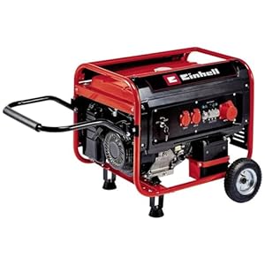 Einhell Benzinegenerator TC-PG 65/E5 (continu vermogen 3,2 kW bij 230 V en 3,6 kW bij 400 V, 13 A nominale stroom bij 230 V, 25 L-tank voor benzine super E5)