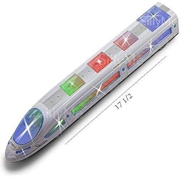 SILLYME Bump and Go High Speed Bullet Train Toy ? 3D Lighting and Musical Fun Sounds | Toy for Kids Birthday Gift - 38 cm