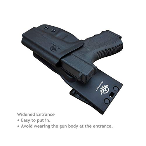 Glock 19 Holster, Kydex Owb Holster For Glock 19 19X 25 30S 44 45 Glock 17 Glock 26 (Gen 1-5) / Glock 22 23 27 31 32 33 (Gen 3-4) / Cz P10 Pistol -Waistband Outside Carry 1.5-2'' Belt Clip (Right) #TOP2