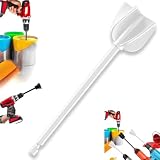 White Helix Paint Mixer Drill Attachment, Paddle Mixer for Plaster, Render Whisk, Cement, Jointing Compound, Concrete Mixing