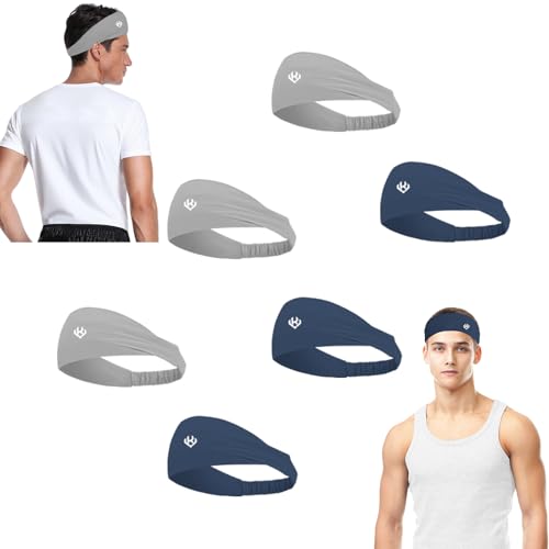 VanKee Sports Headbands for Men and Women Moisture Wicking Workout Fashion Athletic Breathable Non-Slip Sweatbands for Running Yoga Tennis Basketball
