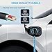 Level 1 and 2 Portable Ev Charger 16A, Electric Car Charger J1772 with 25ft Cable, Electric Vehicle Charging Stations Outdoor with Nema 6-20 Plug and Nema 5-15 Adapter, EV Chargers for Home 110v-240v