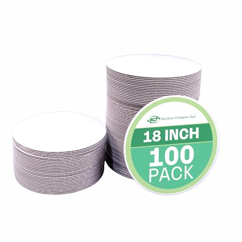 Southern Champion Tray 11233 18" Corrugated Single Wall Cake , Greaseproof, White (Case of 100)