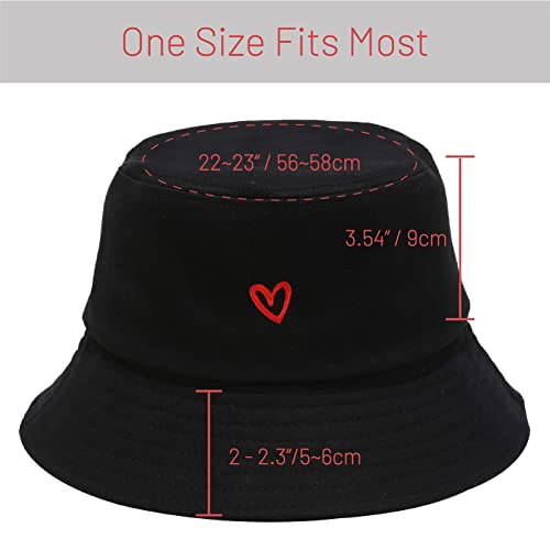 Image of Cotton Bucket Hat for Women Men Summer Travel Sun Beach Bucket Cap, Unisex Outdoor Fisherman Hat