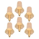 Homoyoyo 6 Stück M5 Kupfer Nebelmaschinen Ölfilter mit Messing Luftauslass Geräuschreduzierend Kompatibel Zubehör für Bühnennebelmaschinen