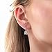 BERRICLE Sterling Silver Solitaire Leverback Drop Dangle Earrings for Women, 4 Carat Cushion Cut Cubic Zirconia CZ