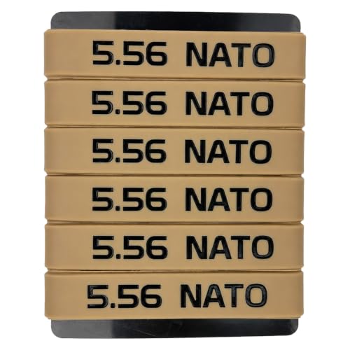 STETELLIX 5.56 NATO Magazine Marking Bands, Khaki 6 Pack