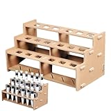 Scaffale Per Pittura – Fibra Di Legno 34x18.5x17cm | Organizzatore Di Tubetti Di Vernice A Tre Livelli | Stazione Di Pittura Multistrato | Supporto Da Scrivania Per Pennelli E Tubi Acrilici/Olio/Acque