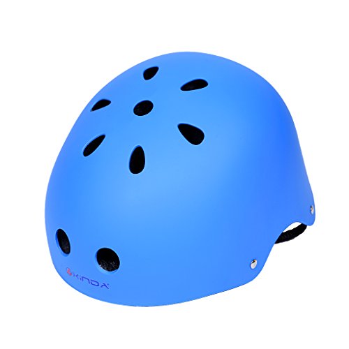 MonkeyJack Safety Rock Climbing Caving Rescue Helmet Head Protector with Vents - Blue