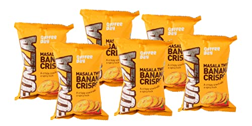 Image of Cafe Coffee day Crunchy Chips ready to eat| Favaroite Snacks (Pack of 6, Banana Chips)
