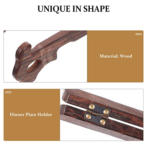 UPKOCH 2Pcs Placa Display Stand Suporte Do Prato de Madeira Decorativo Prato Suporte Da Foto Da Imag