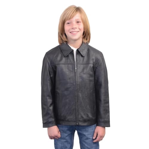 Youth Size Leather JD Zipper Front Jacket
