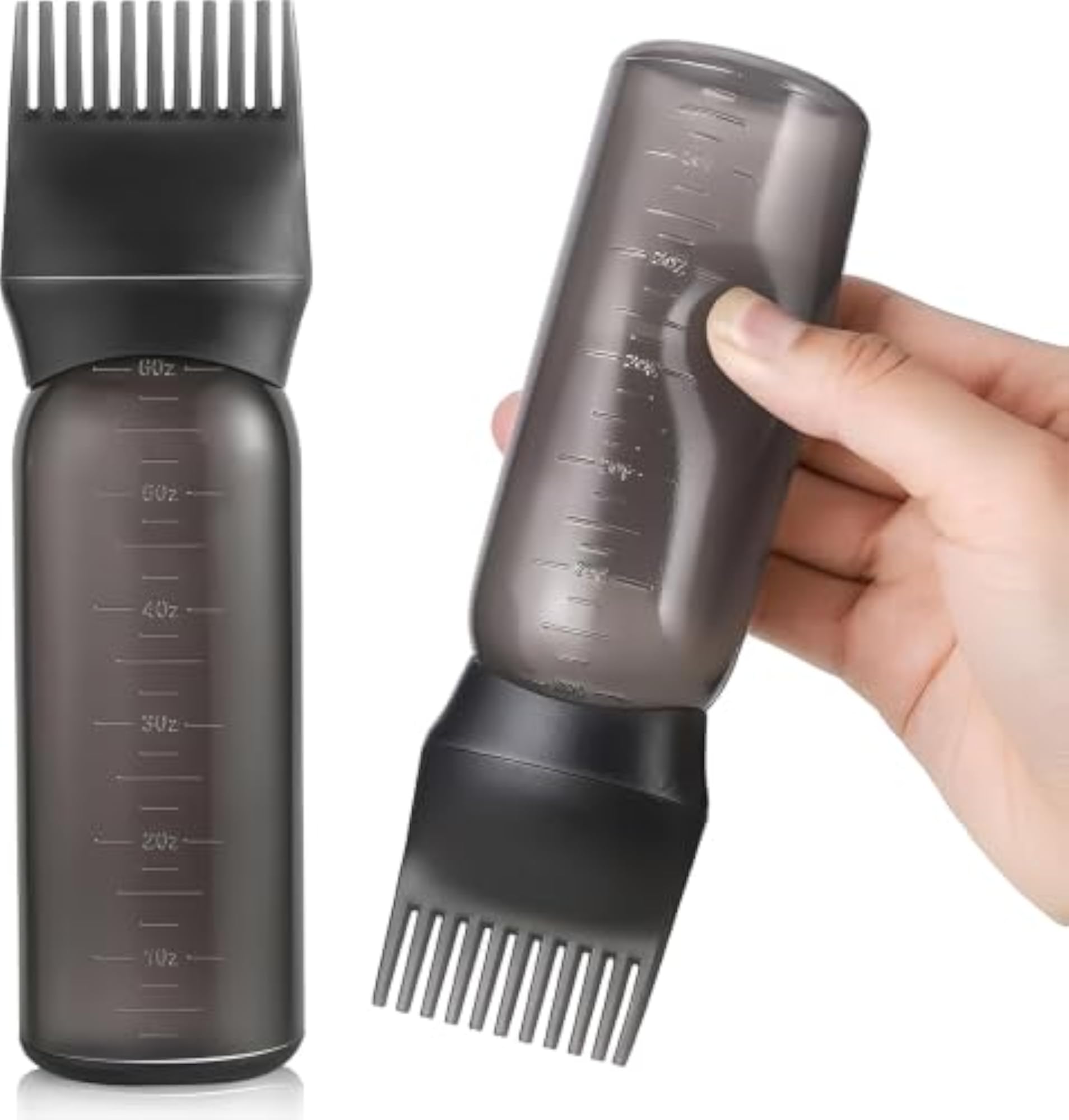 Hair Oil Applicator Bottle with Comb for Scalp Care